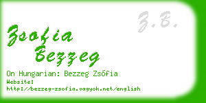 zsofia bezzeg business card